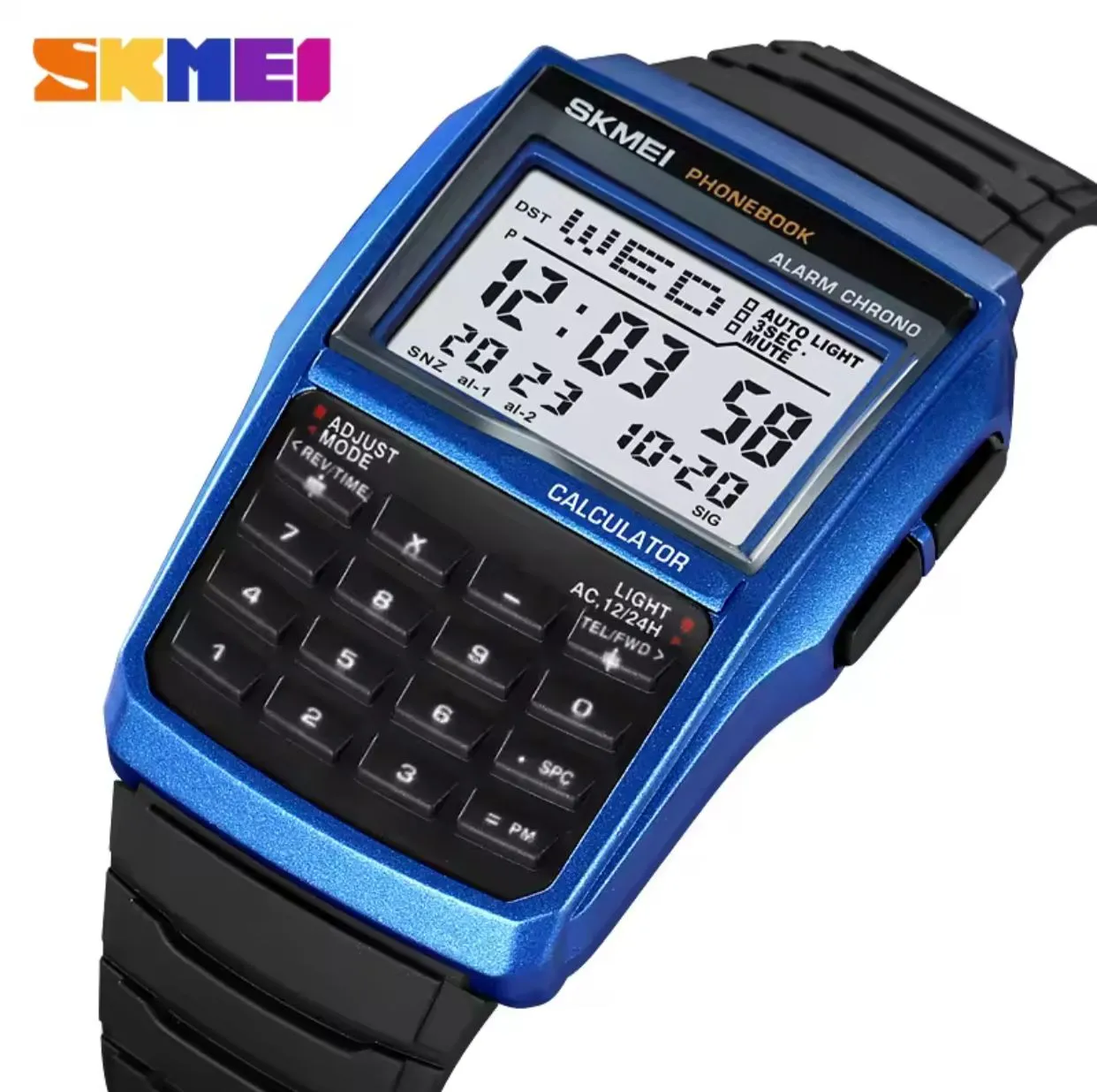 SKMEI Digital Watch #2225 - Calculator Function, Waterproof, Luminous Backlight, Alarm, Stopwatch, Day/Date Display (2 Colors)